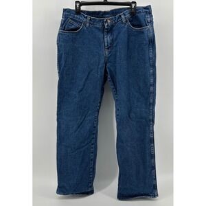 Wrangler Rugged Wear Fleece Lined Jeans Blue Denim Women 13/14x30 Winter Outdoor